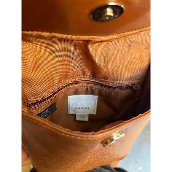 Vintage 90s Wilson’s Leather Crossbody Bag | Tan Brown Soft Leather | Y2K Purse - Picture 8 of 9